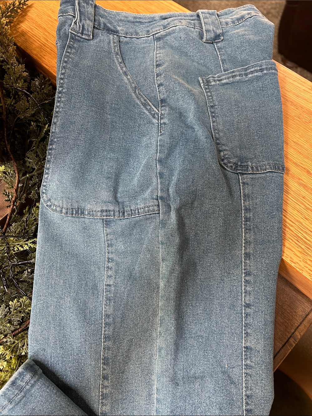 HME Makeover Essentials Light Blue Wide Leg Jeans medium or 6 NEW - Picture 5 of 11